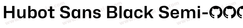 Hubot Sans Black Semi字体转换